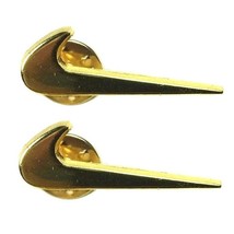 METALLIC GOLD LOGO SWOOSH CHECK MARK LAPEL PIN SET 2 PIECES PACK SNEAKER... - $12.30