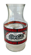 Coca Cola Godfather&#39;s Pizza Glass Carafe Pitcher Decanter Vintage 1970s b - £19.28 GBP