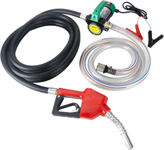  Diesel Transfer Pump 12V 260W Fuel Transfer Pump with Auto Shut-Off Noz - $171.19