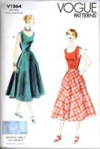 Vogue V1864 Misses  16 to 24 Circa 1953 Pullover Wrap Dress UNCUT Pattern - $23.14