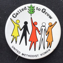 Called To Grow United Methodist Women Vintage Pin Button Pinback - £9.43 GBP