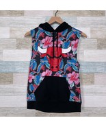 NBA Chicago Bulls Floral Logo Sleeveless Hoodie Sweatshirt Black Womens ... - $24.74