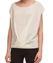DKNY Womens Drape Front Sweater, X-Small, Ivory - £54.60 GBP