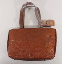 Justin Boots Womens Leather Purse Concealed Carry Brown Floral Rodeo Wes... - $49.45