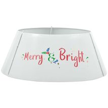 HOMCOM White 26&quot; Christmas Tree Collar Ring, Stand Cover Decor - $85.99