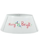 HOMCOM White 26&quot; Christmas Tree Collar Ring, Stand Cover Decor - $1,582.09 MXN