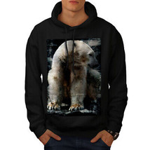 Wellcoda Polar Bear Wild Animal Mens Hoodie, White Casual Hooded Sweatshirt - £25.49 GBP+