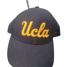 47 UCLA BRUINS Gold Lettering Black Strapback Cap Hat Used - £7.42 GBP