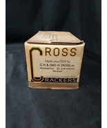 1930s Cross Crackers Art Deco Cardboard Box Montpelier &amp; St. Johnsbury V... - $49.72