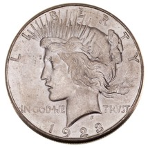 1923-S Argento Pace Dollaro IN Scelta Bu Condizioni,Eccellente Occhio Appeal - £51.75 GBP