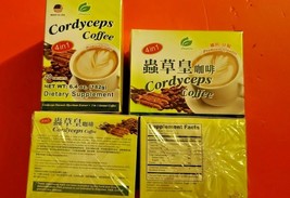 6 PACK LONGREEN 4 IN 1 CORDYCEPS COFFEE,  10 SACHETS EACH - £42.63 GBP