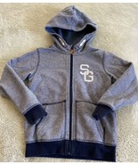H&amp;M LOGG Boys Navy Blue Striped SG Vintage Look Hoodie Zip Up Sweatshirt... - $323.63 MXN