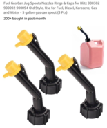 Fuel Gas Can Jug Spouts Nozzles Rings &amp; Caps for Blitz 900302 900092 3 Pcs - $23.03 CAD