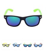 Kids Mirror Lens Sunglasses Neon Arms UV400 Retro Summer Shades Party Fa... - €11,20 EUR
