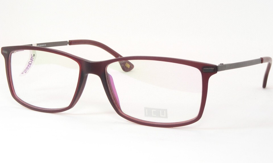 ICU by top look 8779 2 Matt Burgundy /Grey UNIQUE RARE EYEGLASSES 55-15-... - $97.04