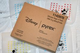Pyrex® Mickey Mouse Disney 4 Set Silicone Lunch Snack Bags - New in Box ... - €18,54 EUR