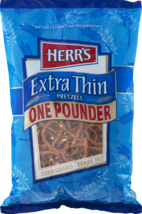 Herr&#39;s One Pounder Extra Thin Pretzels- No Cholesterol, No Preservatives - $31.63+