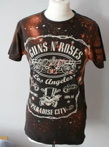 Guns n Roses Bleached T-shirt, Guns n Roses Reworked tee Paradise City - £40.18 GBP