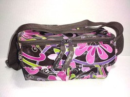 Vera Bradley Pink Frill Insulated Lunch Bunch Bag Lunchbox Purple Punch - £8.90 GBP