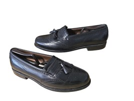 Allen Edmonds Bridgeton Mens 9 EEE Black Slip On Loafer Tassel Dress Shoes - $42.75