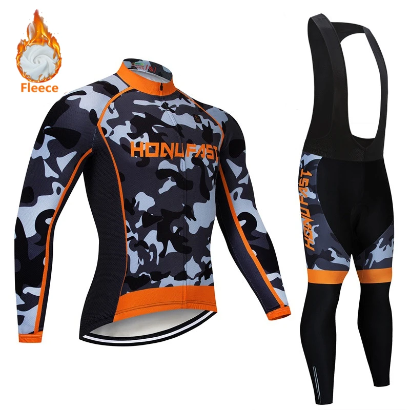 Sporting 2022 Triathlon Winter Thermal Fleece Men Long Sleeve Cycling Clothing M - £48.87 GBP