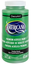 DecoArt Americana Premium Acrylic Paint, 16 Oz., Festive Green - $12.95