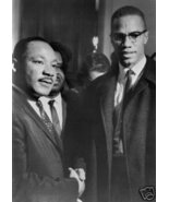 Malcolm X Martin Luther King Poster Historic Handshake - $14.84