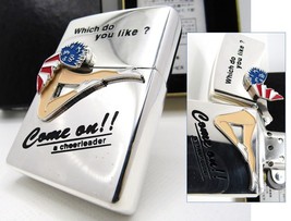 Cheerleader Come On!! Which do you like? Surprise Zippo 1997 Unfired Rare - £151.44 GBP