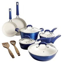 Kenmore Arlington 12 Piece Aluminum Ceramic Coated Nonstick Cookware Set in Meta - $3,527.01 MXN