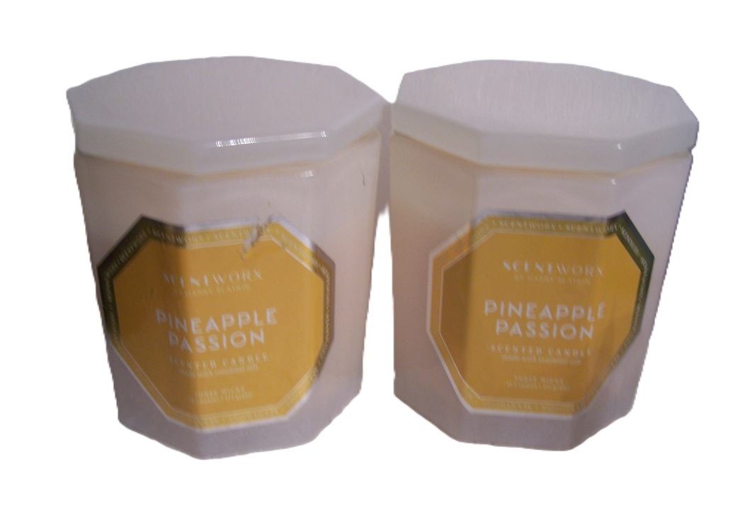 Pineapple Passion Candle Slatkin Scentworx 3 Wick 14.5 oz each - Lot of 2 - $48.99