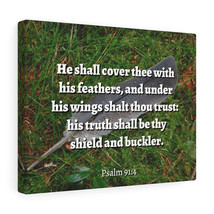   Shield And Buckler Psalms 91:4 Bible Verse Canvas Christian Wa - £60.09 GBP+
