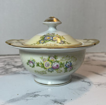 NSP China Porcelain Japan Floral Gold Covered Serving Bowl Hand Painted 5.875&quot; - £23.50 GBP