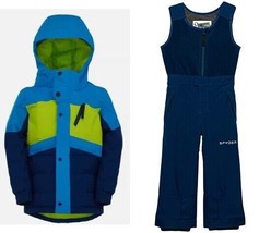 Spyder Snowsuit Ski Set Trick Synthetic Down Jacket &amp; Expedition Bib Pan... - £84.66 GBP