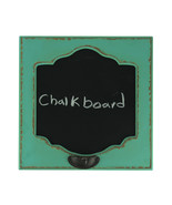Distressed Blue Old Fashioned Wood Frame Wall Mount Chalkboard Sign - £17.79 GBP