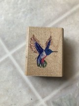 Hummingbird In Flight 2 1/8&quot; wooden rubber stamp Humming Bird 1996 Stampendous!  - £7.37 GBP