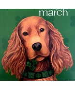 English Cocker Spaniel March Dog Days Poster Calendar 14 x 11&quot; Art DWDDCal - $40.83 CAD