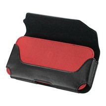 Reiko Leather Horizontal Phone Pouch/Red Interior &amp; Logo 663507 = 6.6 Inches - £6.79 GBP