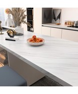 Stickyart 24&quot;x160&quot; White Peel and Stick Marble Countertops for Kitchen - $59.39