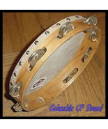 Church TAMBOURINES 10 Inches CP Brand New Single Row Jingles Goat Skin H... - $15.35