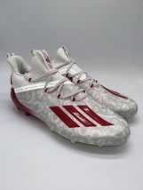 Adidas Adizero Reign Young King Football Cleats White Red Men's FU6708 Size 10 - $134.99