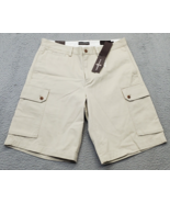 Black Brown 1826 Cargo Shorts Mens 33 Tan Flat Front Regular Fit Pocket ... - $31.61 CAD