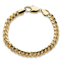 PalmBeach Jewelry Men&#39;s 10.5 mm Curb-Link Bracelet in Goldtone 10&quot; - £23.64 GBP