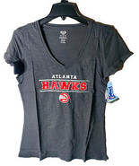NBA Concepts Sports Atlanta Hawks V-Neck Womens T-Shirt GRAY - Medium - £14.26 GBP