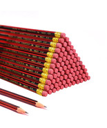 100/Lot Red Wooden Lead Pencils HB With Eraser - $34.19 CAD