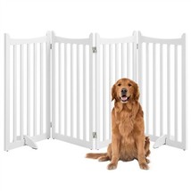Foldable Pet Gate 36&quot; H With 2 Support Feet For Indoor, Stairs, Doorways... - £117.24 GBP