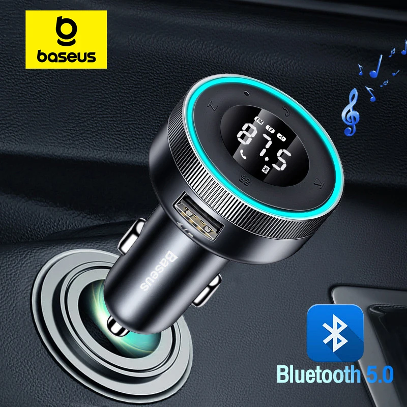 Baseus FM Transmitter Modulator Car Wireless Bluetooth 5.0 USB Fast Char... - £13.07 GBP