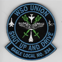 3.5&quot; AIR FORCE 334TH FIGHTER SQUADRON SHUT UP AND DRIVE BLUE EMBROIDERED... - £31.89 GBP