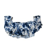 Altar&#39;d State Off The Shoulder Ruffle Bikini Top Size M Blue White Tie D... - $20.31 CAD