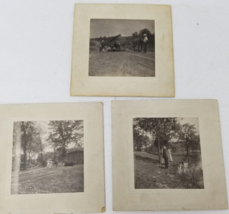 Horse Drawn Carriage Break Down Excursion Illinois Countryside Set 3 Photos 1905 - £18.94 GBP