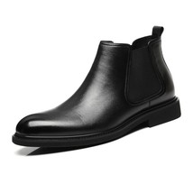 Misalwa Simple Elegant Men Boots Chelsea Ankle Formal Boots for Men PU S... - £56.75 GBP